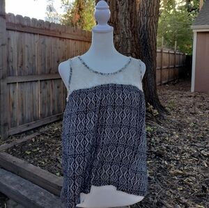 Bobeau Cottagecore Bohemian Lace Top
